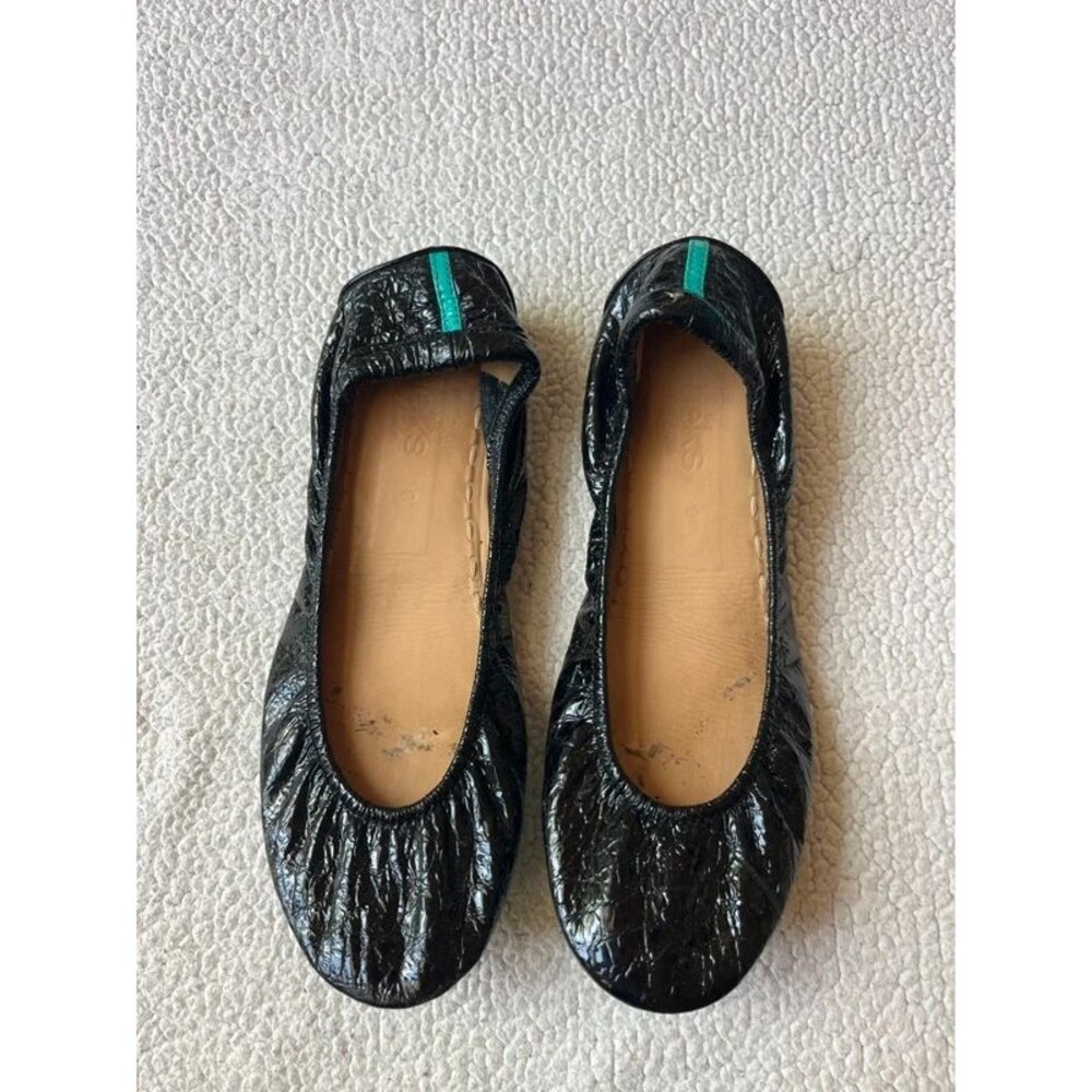Tieks Obsidian Black Patent Leather Ballet Flats Womens 9